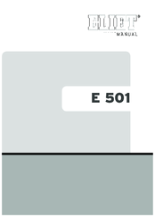 Eliet E 501 Manual Manual