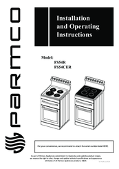 Parmco FS54R Installation And Operating Instructions Manual