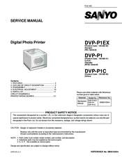 Sanyo DVP-P1 Service Manual