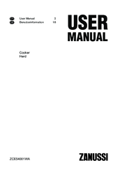 Zanussi ZCE54001WA User Manual