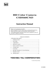 teli CSDS60CM3 Instruction Manual