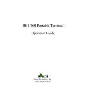 Birch BCP-760 Operation Manual