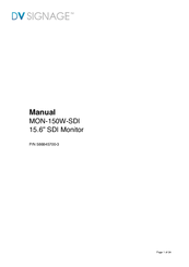 DV Signage MON-150W-SDI Manual Manual