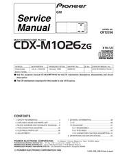 Pioneer CDX-M1026ZG Service Manual