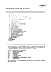 Heitech 10000012 Operating Instructions Manual