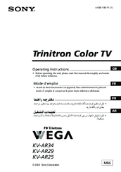 Sony Trinitron KV-AR25 Operating Instructions Manual