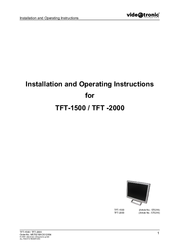 videotronic TFT-2000 Installation And Operating Insctructions
