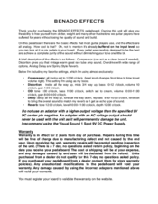 BENADO EFFECTS PB1 User Manual