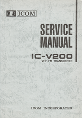 icom ic-v200 service manual icom ic-v200 service manual
