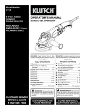 Klutch NT1G Operator's Manual