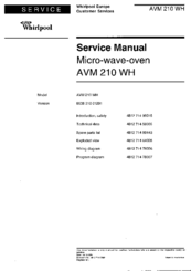Whirlpool AVM 210 WH Service Manual