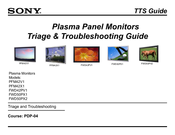 Sony PlasmaPro PFM 42X1 Triage & Troubleshooting Manual