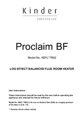 Kinder KBFL**RN2 User Instructions