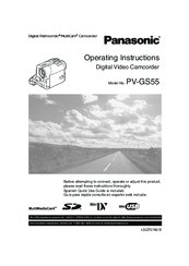 Panasonic Digital Palmcorder PV-GS55 Operating Instructions Manual