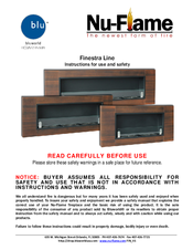 Nu-Flame Finestra Line Instructions For Use And Safety