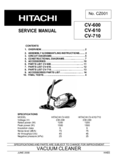 Hitachi CV-600 Service Manualv