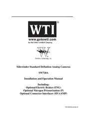 WTI Sidewinder SW720A Installation And Operation Manual