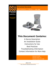 OSU PolyCom VSX 7000 Instructional Documents