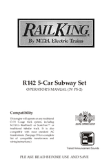 Rail King R142 5 Owner's Manual