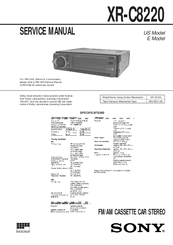 Sony XR-C8220 Service Manual