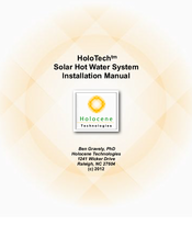 Holocene Technologies HotoTech Installation Manual