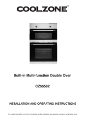 Coolzone CZ55582 Installation And Operating Instructions Manual