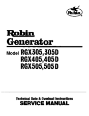 Robin RGX505D Service Manual