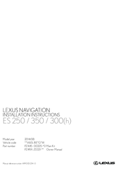 Lexus ES 250 Installation Instructions Manual