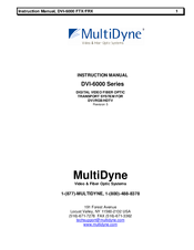 Multidyne Electronics DVI-6000 FRX Instruction Manual