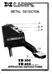 C-Scope TR 300 Operating Instructions Manual