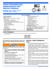 York International PxDU series User's Information, Maintenance And Service Manual