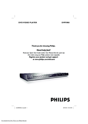 Philips DVP 5980 User Manual