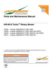 Jacobsen HR-9016 Turbo Maintenance Manual