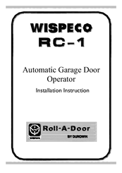 Wispeco Roll-A-Door RC-1 Installation Instructions Manual