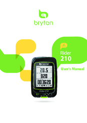 Bryton Rider 210 User Manual