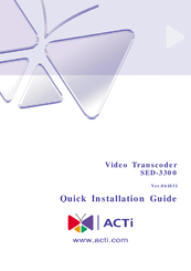 ACTi SED-3300 Quick Installation Manual