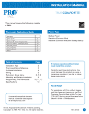Pro1 IAQ T925 Installation Manual