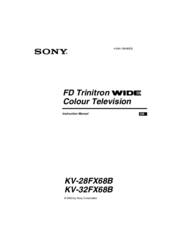Sony FD Trinitron KV-32FX68B Instruction Manual