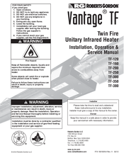Roberts Gorden VANTAGE TF Service Manual