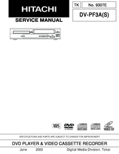 Hitachi DV-PF3A(S) Service Manual