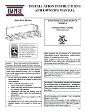 Empire Comfort Systems VFSE-18-1 Owner's Manual