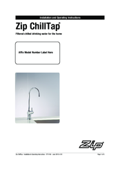 Zip ChillTap CT1/140 Installation And Operating Instructions Manual