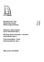 HomeMatic HM-LC-Sw1-Pl-DN-R4 Operating Manual