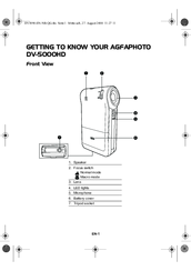 AgfaPhoto DV-5000HD Getting To Know Manual