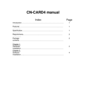 Canyon CN-CARD4 User Manual