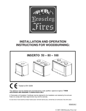 Broseley INSETO 80 Installation And Operation Instructions Manual