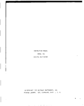 Keithley 165 Instruction Manual