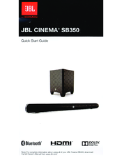 JBL Cinema SB350 Quick Start Manual