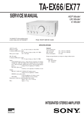 Sony TA-EX66 Service Manual