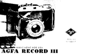 AGFA Record III Directions For Use Manual